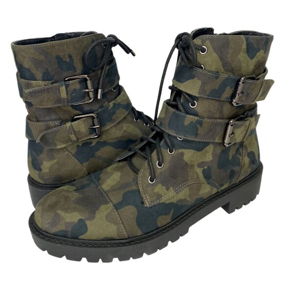 S2B2 Jessica Simpson Kerina Lace-Up Camo Boot Women's 8M - Picture 4 of 6